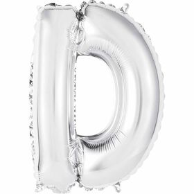 Ballons en forme de lettre en argent 14 " - D