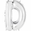 14" Silver Letter Balloons - D