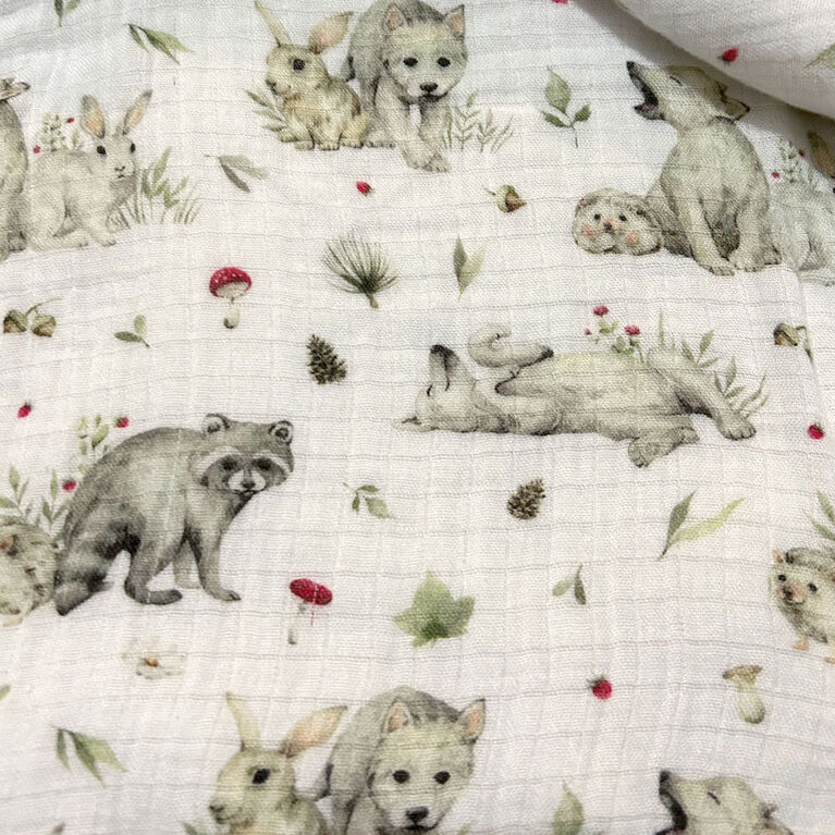 Simmons Waffle/Bamboo Blanket Ivory Woodland