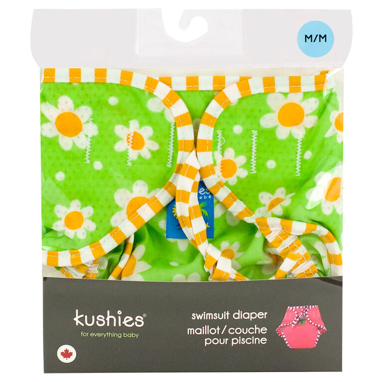 Kushies Maillot / Couche Pour Piscine, Moyen - Marguerite Verte