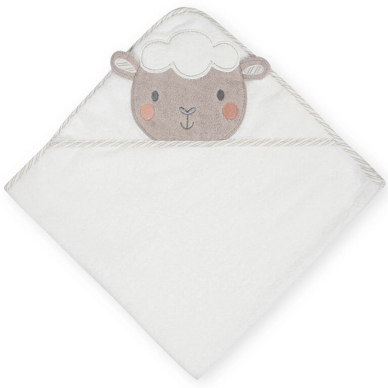 Koala Baby Woven Hooded Towel and Washcloth Set, Little Lamb