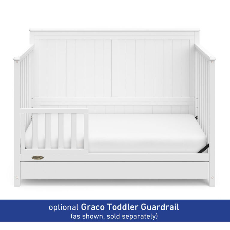 Graco Hadley 4-in-1 Convertible Crib with Drawer - White.