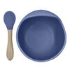 Siliscoop Bowl and Spoon - Mineral Blue