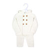 Baby Mode 2 Piece Hooded Knit Set:Cream