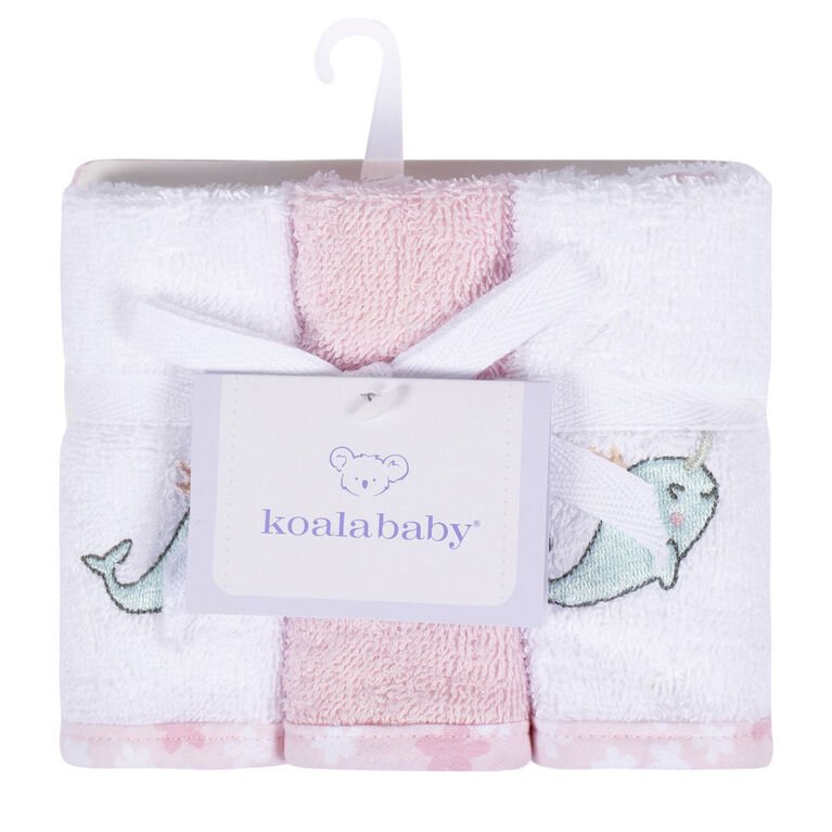 Koala Baby - Pink Woven Washcloth - 6 Pack