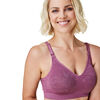 Bravado! Designs Soutien-gorge de maternité et d’allaitement Body Silk Seamless, Berry Jacquard, Petite