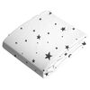 Kushies Drap Contour pour Poussette ou Panier Coton Flanelle Étoiles Noir