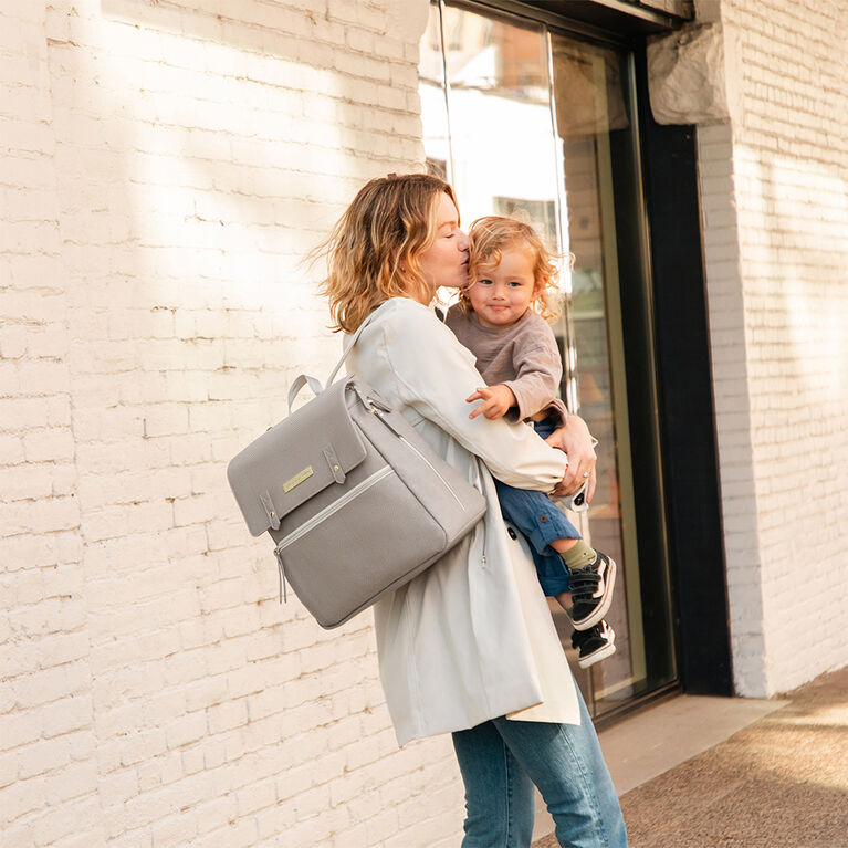 Petunia Pickle Bottom - Meta Backpack - Sand Cable Stitch Leatherette