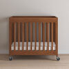 Mini Compact Crib with Mattress, Cherry