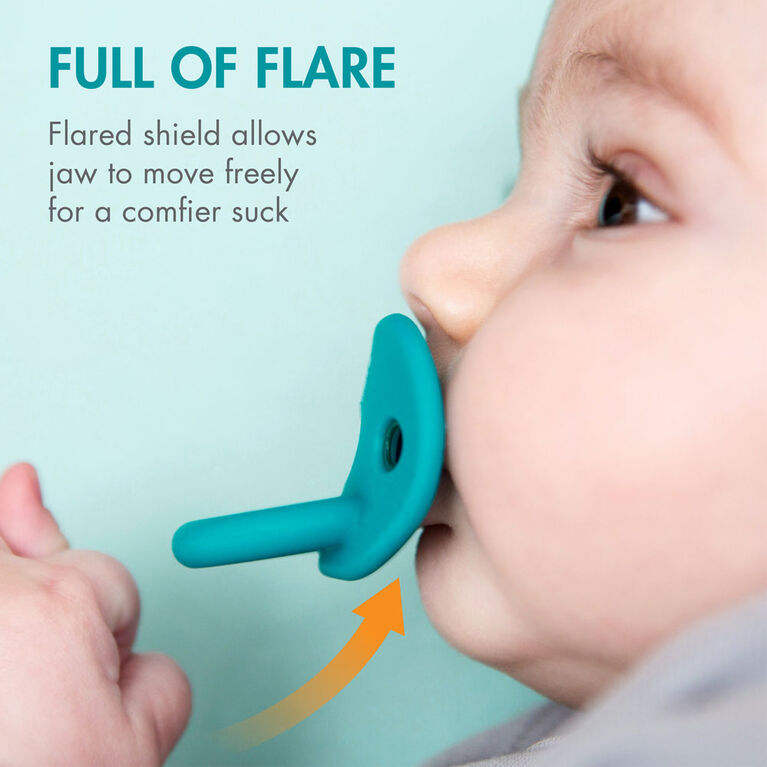Boon Jewl Orthodontic Silicone Pacifier Newborn 2 Pack Teal Babies R Us Canada