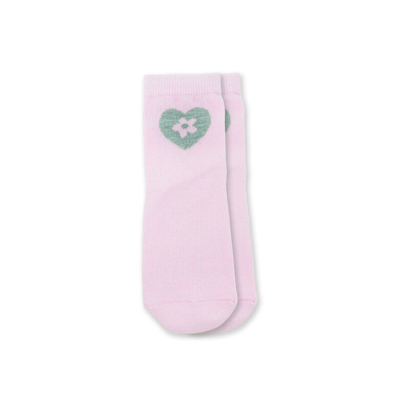 Chloe + Ethan - Toddler Socks, Pink Daisy, 3T-4T