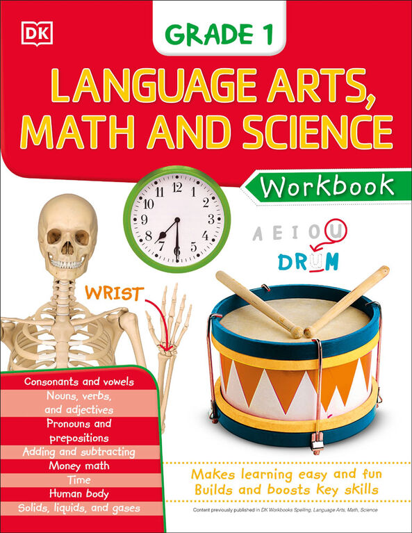 DK Workbooks: Language Arts Math and Science Grade 1 - Édition anglaise