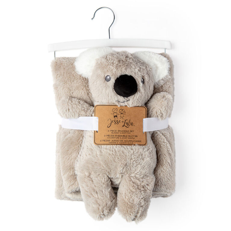 Jesse + Lulu Grey Koala Plush Toy & Blanket