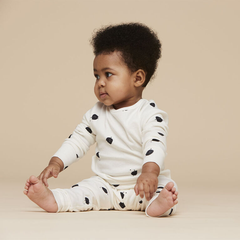 pyjama deux pièces à manches longues imprimé crème RISE Little Earthling