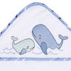 Koala Baby - Serviette à Capuche Tissée Baleine Bleue - Paquet de 2