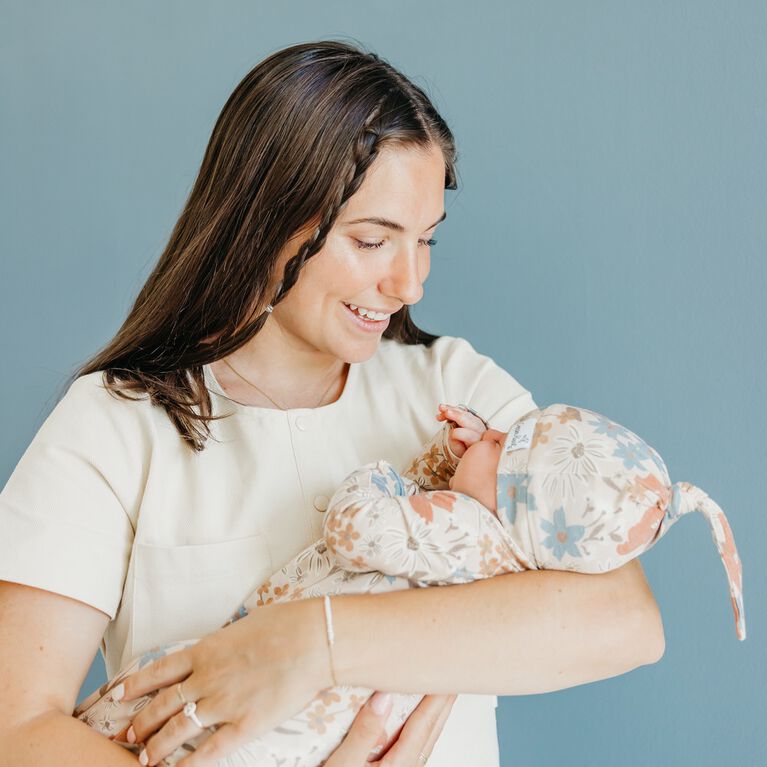 Copper Pearl - Eden Top Knot Hat 0-4 Months