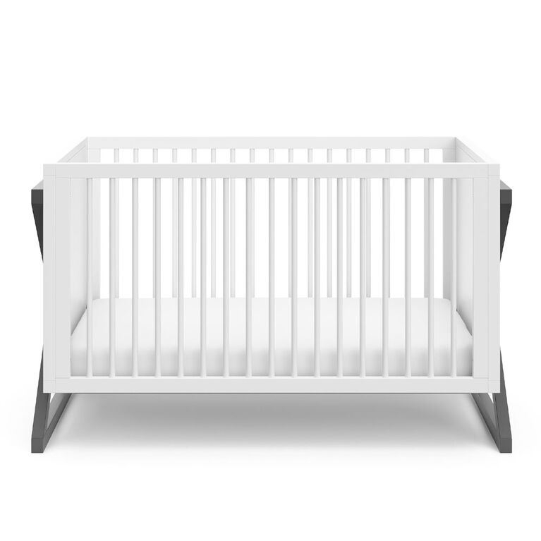 Storkcraft Equinox 3 In 1 Convertible Crib White Grey Babies R