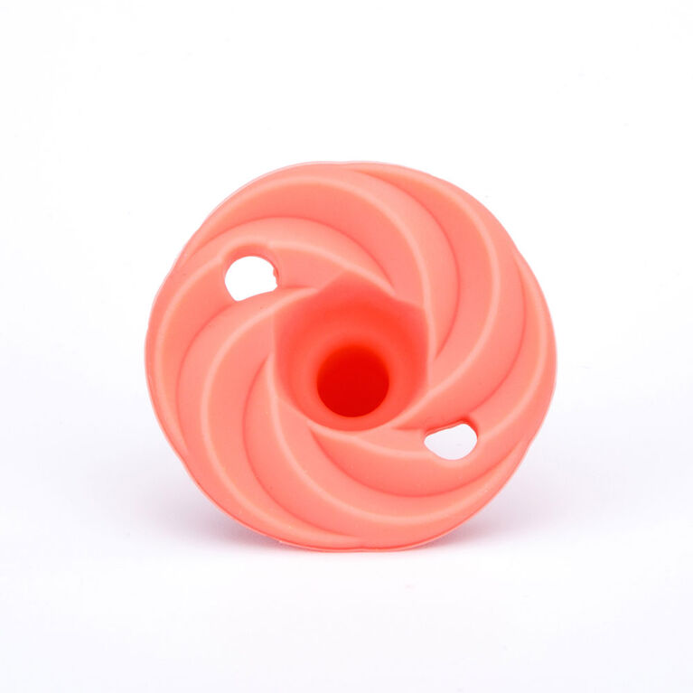 Doddle and Co - Holland Pop Silicone Pacifier - 2 Pack - Peach/Cloud 9 - 0 to 3 Months