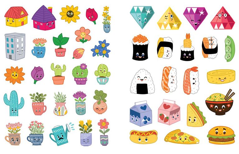 Jumbo Stickers For Lil Hands Cute Stuff - English Edition