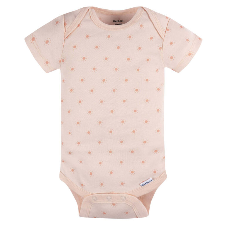 Gerber Childrenswear    Lot de 3 body manches courtes Rose Clair  0-3 Mois