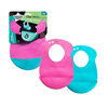 Tommee Tippee Explora 2-Pack Easi Roll Bib - Pink/Teal