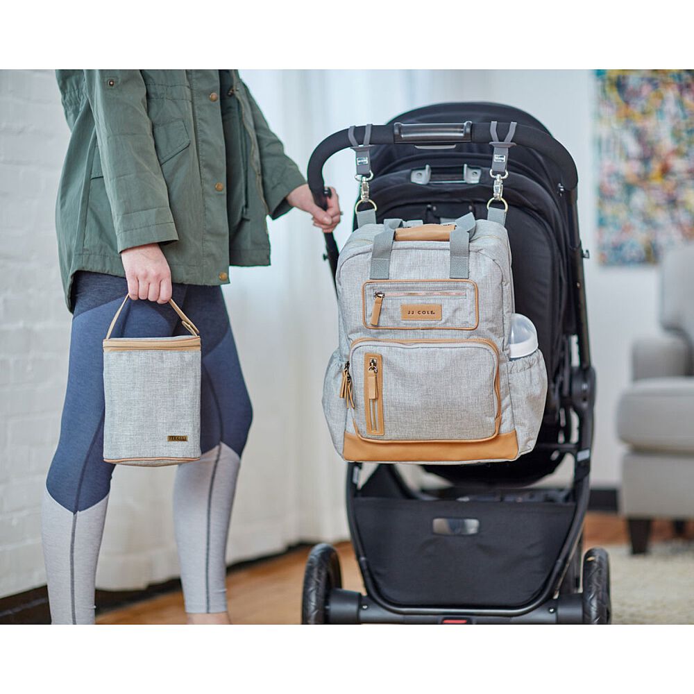 Jj cole backpack diaper bag gray heather clearance
