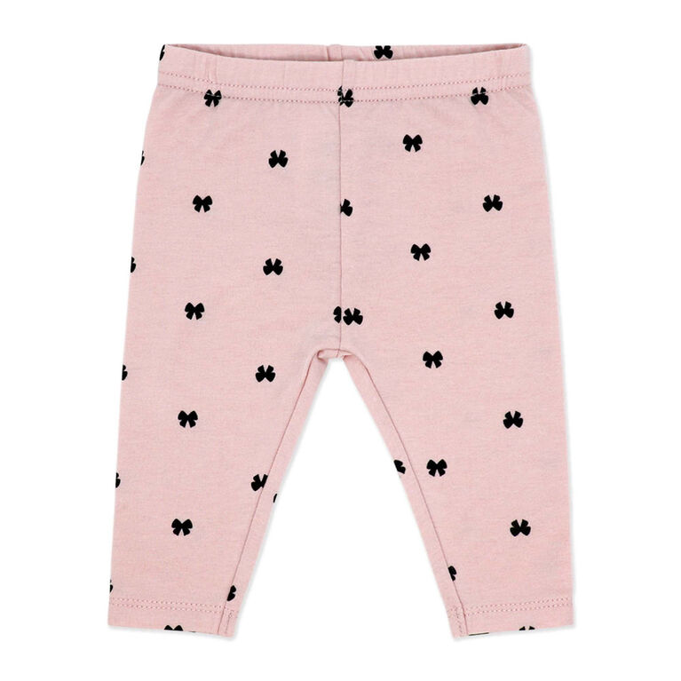 Baby Mode Ensemble 3 pièces legging et bandeau : nœud rose 3M