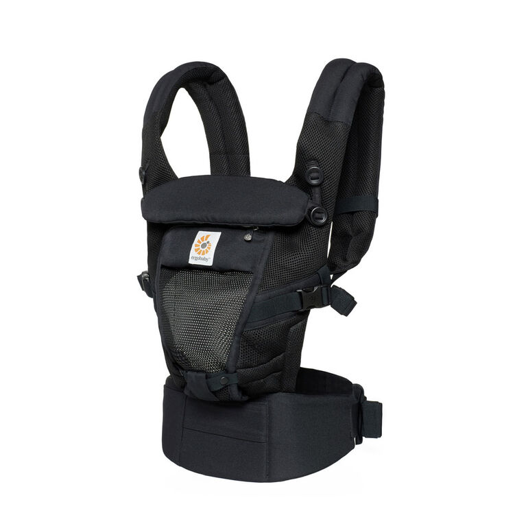 Porte-bébé adaptable Ergobaby à filet fraîcheur respirant et léger - noir onyx.