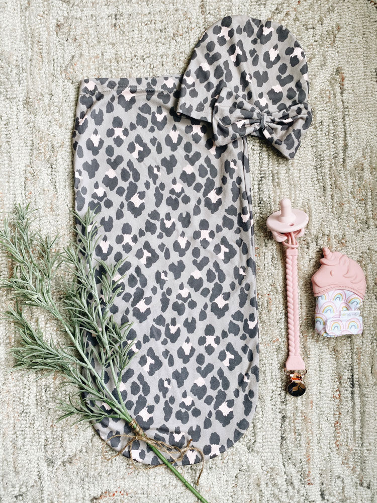 Itzy Ritzy-Cutie Cocoon and Hat Set - Blush Leopard | Babies