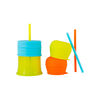 Boon Snug Straw Universal Lid and Cup Set - Green/Blue/Orange