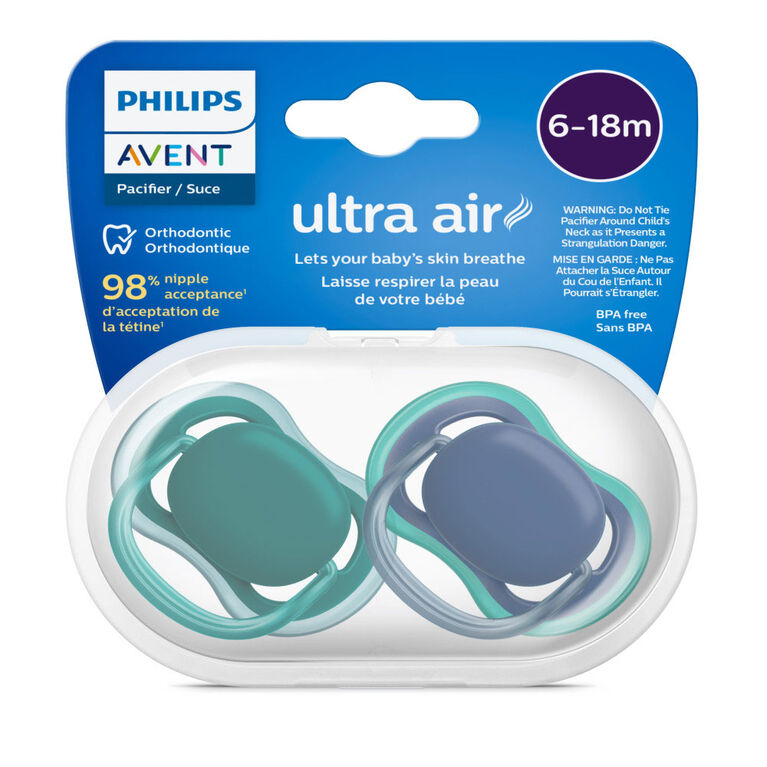 Avent Ultra Air Pacifier 6-18m opal /blue 4pk