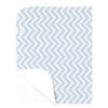 Kushies Portable Changing Pad Liner Flannel Blue Chevron