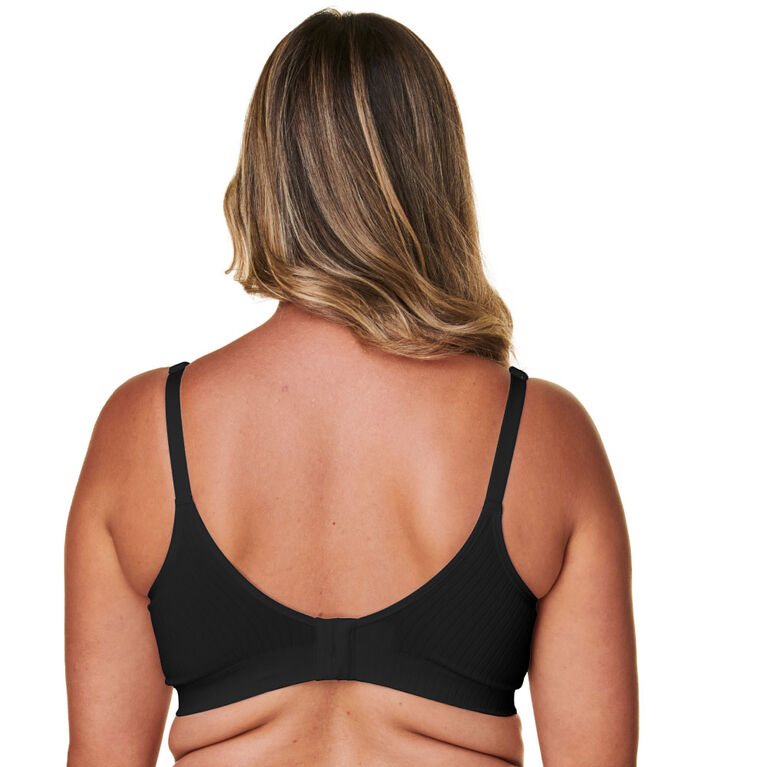Basics par Bravado Soutien-gorge de grossesse et d’allaitement à une épaisseur, Noir, Grande