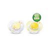 Suces nocturnes Philips AVENT, sans BPA, 0 à 6 mois, jaune-blanc, paquet de 2.