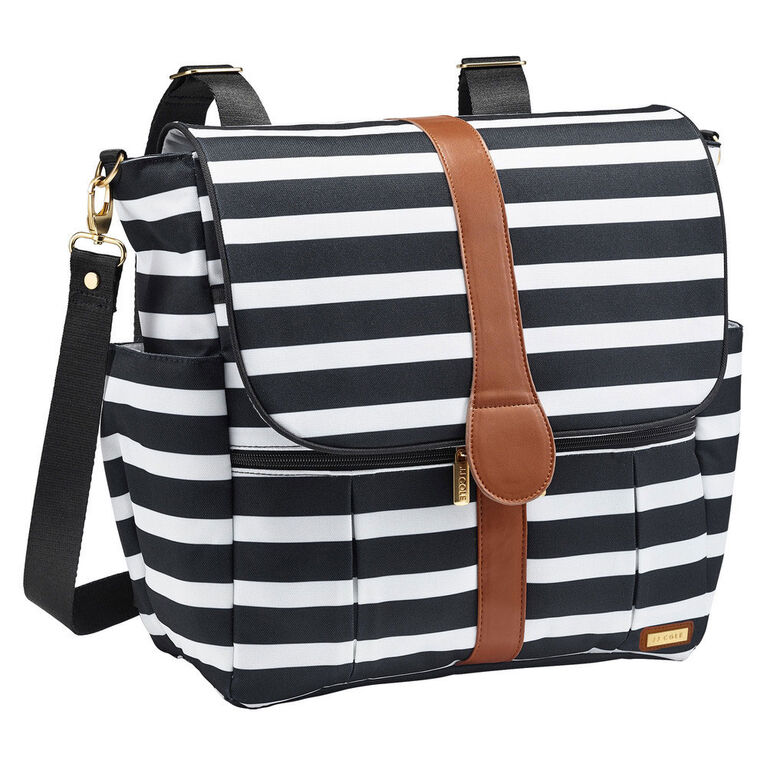 JJ Cole Backpack Black and White Stripe Baby Diaper Bag Babies R Us Canada