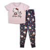 Hello Kitty 2 Piece Pajama Set - Pink/Charcoal S