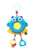 Jouet hochet Amis Éblouissants Benbat - Hibou / Bleu / 0-24 mois