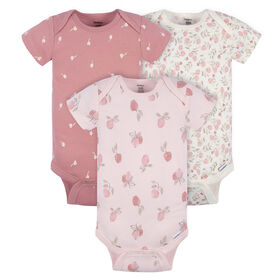 Gerber Childrenswear - 3 Pack Onesies - Appley Sweet - NB