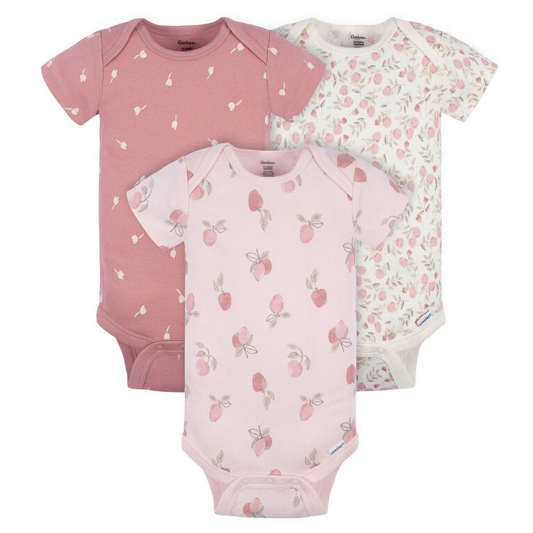 Gerber Childrenswear - 3 Pack Onesies - Appley Sweet - NB