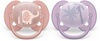 Avent Ultra Soft Pacifier 0-6m lycheee/ lilac 2pk