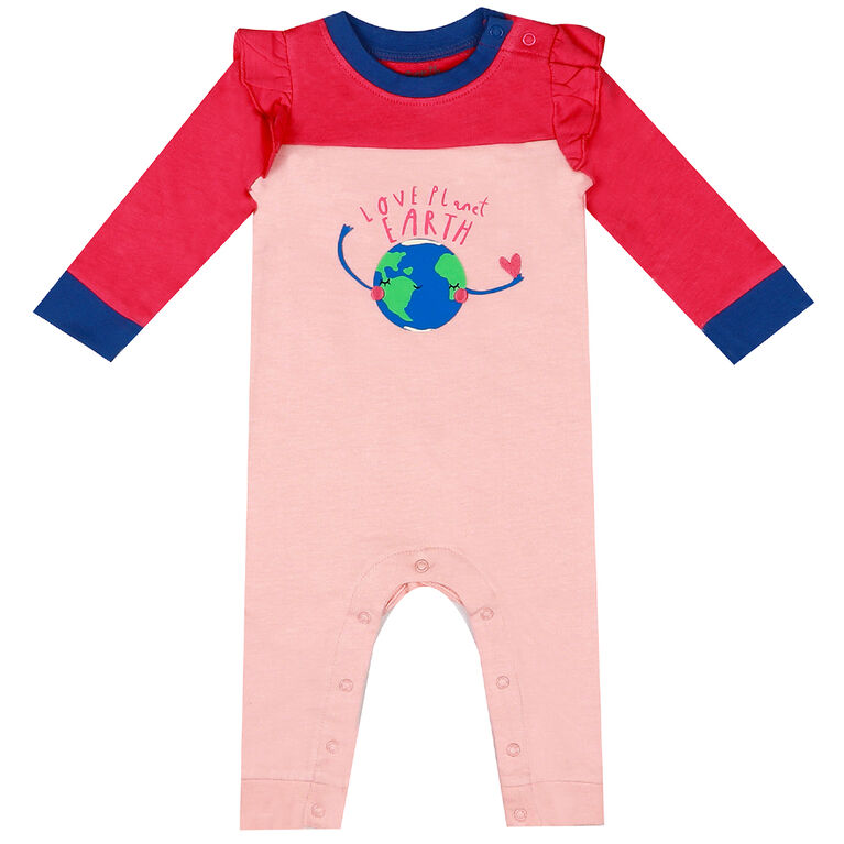 Earth by art & eden - Combinaison en molleton Maya - Rose, 3 mois