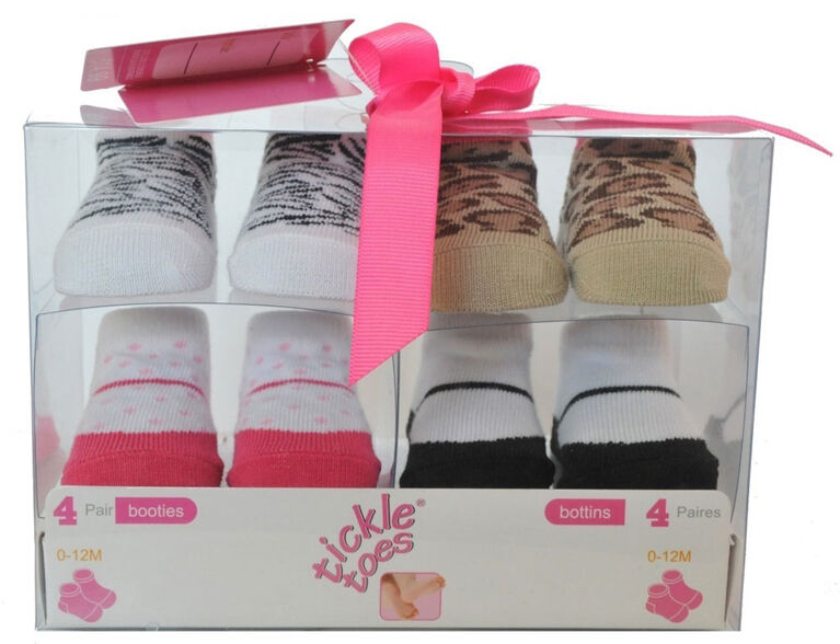 Tickle-toes 4-Pack Socks, 0-12 Months