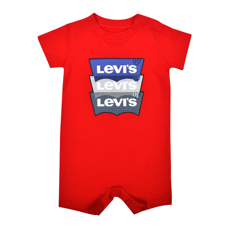 Levis Romper - Red, 6 Months