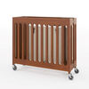 Mini Compact Crib with Mattress, Cherry