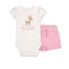 Koala Baby Little Fawn Love Me Deerly Bodysuit/Shorts 2 Piece Set, 12 Month