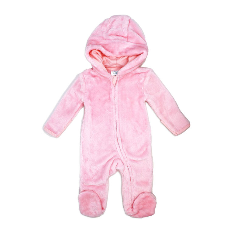 Baby Mode Soild Pink Fleece Pram