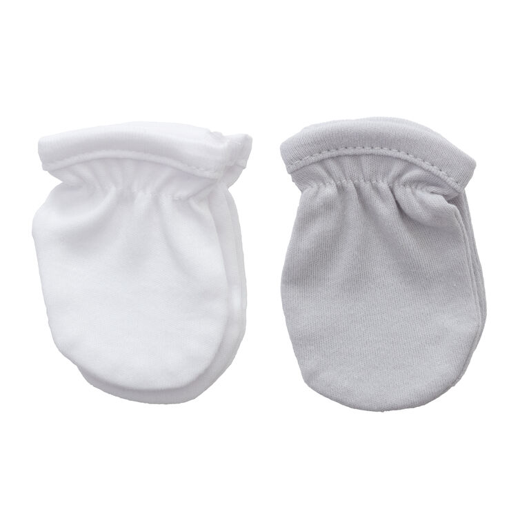 Koala Baby 2-Pack Scratch Mittens - Grey