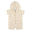 Gerber Childrenswear - Short Sleeve Hoodie Romper - Desert - NB