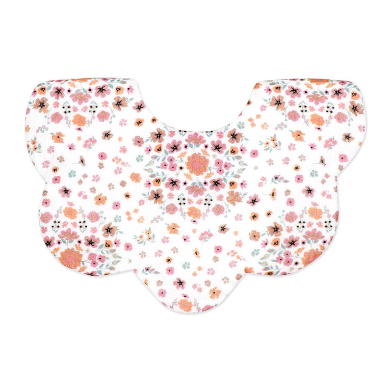 Baby Mode Signature 4 Piece Bib & Headbands: Pink Floral Bouquet Baby Mode Signature 4 Piece Bib & Headbands: Pink Floral Bouquet