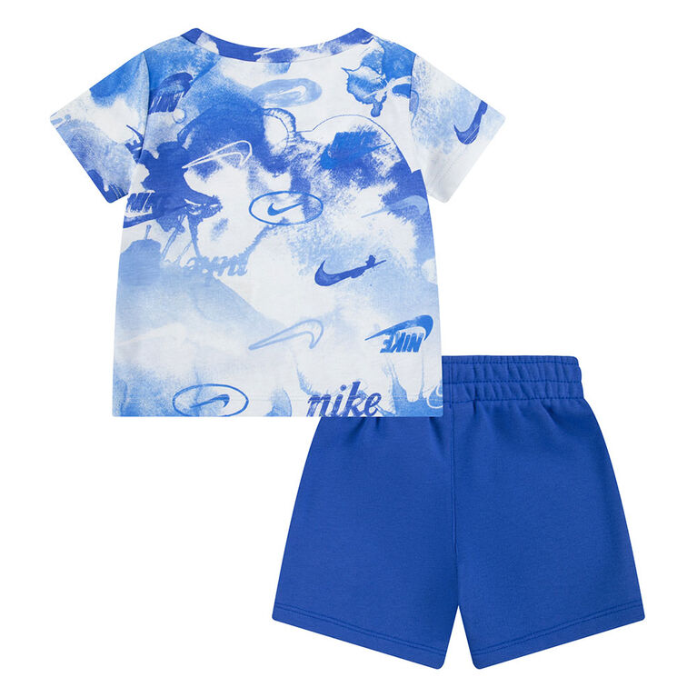 Ensemble T-shirt et Shorts Nike - Bleu - Taille 3T
